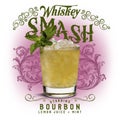 Whiskey Smash Cocktail New Orleans French Quarter Bourbon Street Louisiana