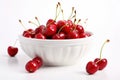 Refreshing Cherries bowl. Generate Ai