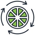 Refreshing Citrus Cycle Icon Abstract Refresh Refreshment Royalty Free Stock Photo