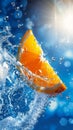 Refreshing Citrus Splash: A Vibrant Graphic Display of Juicy Fru