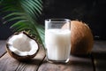 Refreshing Coconut Juice in Minimal Style AI Generated