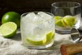 Refreshing Cold Caipirinha Cocktail with Cachaca Royalty Free Stock Photo