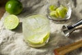 Refreshing Cold Caipirinha Cocktail with Cachaca