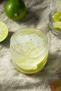 Refreshing Cold Caipirinha Cocktail with Cachaca Royalty Free Stock Photo