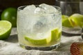 Refreshing Cold Caipirinha Cocktail with Cachaca Royalty Free Stock Photo