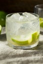 Refreshing Cold Caipirinha Cocktail with Cachaca Royalty Free Stock Photo