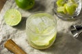 Refreshing Cold Caipirinha Cocktail with Cachaca Royalty Free Stock Photo