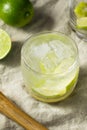 Refreshing Cold Caipirinha Cocktail with Cachaca Royalty Free Stock Photo