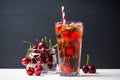 Refreshing cold cherry cola