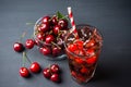 Refreshing cold cherry cola