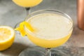 Refreshing Cold Lemon Bees Knees Cocktail Royalty Free Stock Photo