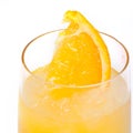 Refreshing cold lemon Cocktail against a white Royalty Free Stock Photo