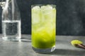 Refreshing Cold Matcha Soda Cocktail