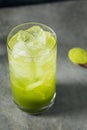 Refreshing Cold Matcha Soda Cocktail