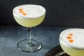 Refreshing Cold Pisco Sour Cocktail