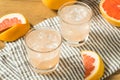 Refreshing Cold Sparkling Grapefruit Water Royalty Free Stock Photo