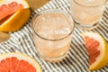 Refreshing Cold Sparkling Grapefruit Water Royalty Free Stock Photo