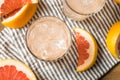 Refreshing Cold Sparkling Grapefruit Water Royalty Free Stock Photo