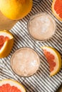 Refreshing Cold Sparkling Grapefruit Water Royalty Free Stock Photo