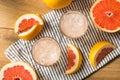 Refreshing Cold Sparkling Grapefruit Water Royalty Free Stock Photo