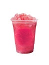 Refreshing and Cool Frozen Red Fruit Slush Drink