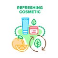 Refreshing Cosmetic Cream Vector Concept Color