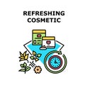 Refreshing Cosmetic Concept Color Illustration