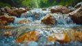 Refreshing Creek Flowing Over Rocks Royalty Free Stock Photo