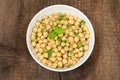 Refreshing dish with chickpeas and mint