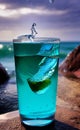Refreshing drink illustration Artificial Intelligence artwork generated