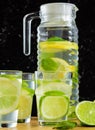 Refreshing drink of lemon, Infused Water Royalty Free Stock Photo