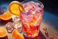 Refreshing drinks, with ice, bright lighting