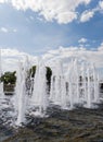 refreshing fountain with clear water Royalty Free Stock Photo