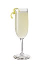 Refreshing French 75 Cocktail on White