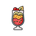 Refreshing Fruit Parfait Served in a Glass Royalty Free Stock Photo