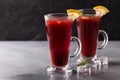 Refreshing fruit punch beverage in glass Royalty Free Stock Photo