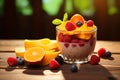 refreshing fruit smoothie - nutritious blend of fresh fruits for a healthy and energizing drink