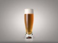 Refreshing glass of beer perfect foam on white background: A high quality CGI 3D rendered illustration with room for text and