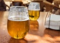 Refreshing glass of blond beer in summer Royalty Free Stock Photo