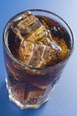 Refreshing glass of cola with lemon and ice Royalty Free Stock Photo