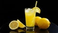 refreshing glass of lemonade ice cubes water health and wellness content natural drinks Royalty Free Stock Photo