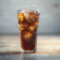 Refreshing glass of soda over ice, perfect thirst quencher Royalty Free Stock Photo