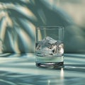 Refreshing Glass of Water with Ice Cubes Royalty Free Stock Photo