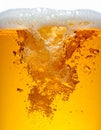 Refreshing Golden Lager Pour Close-up Royalty Free Stock Photo