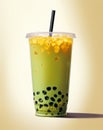 Refreshing Green Bubble Tea Sensation: Taste Paradise in Every Sip!