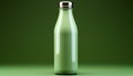 A refreshing green drink in a clean plastic bottle generated by AI