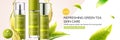 Refreshing green tea skin care ads