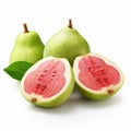 Refreshing Guava Watermelon Pears In A Vibrant Cyan And Crimson Blend Royalty Free Stock Photo