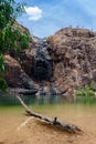 Refreshing Gunlom Waterfall located in Kakadu National Park, Northern Territory, Australia Royalty Free Stock Photo