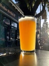 A refreshing hazy IPA on a nice warm day Royalty Free Stock Photo